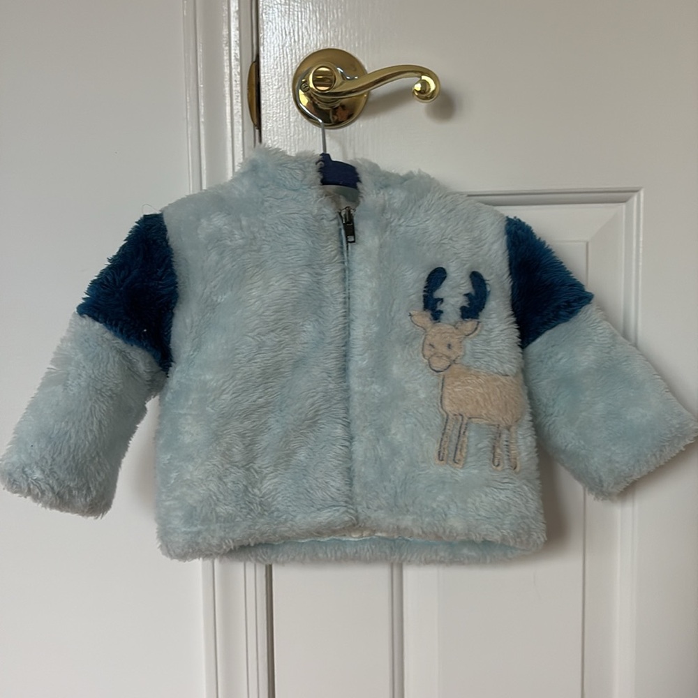 VTG 80s 90s fuzzy jacket 18M 12M baby boy girl unisex - BE MINE USA made